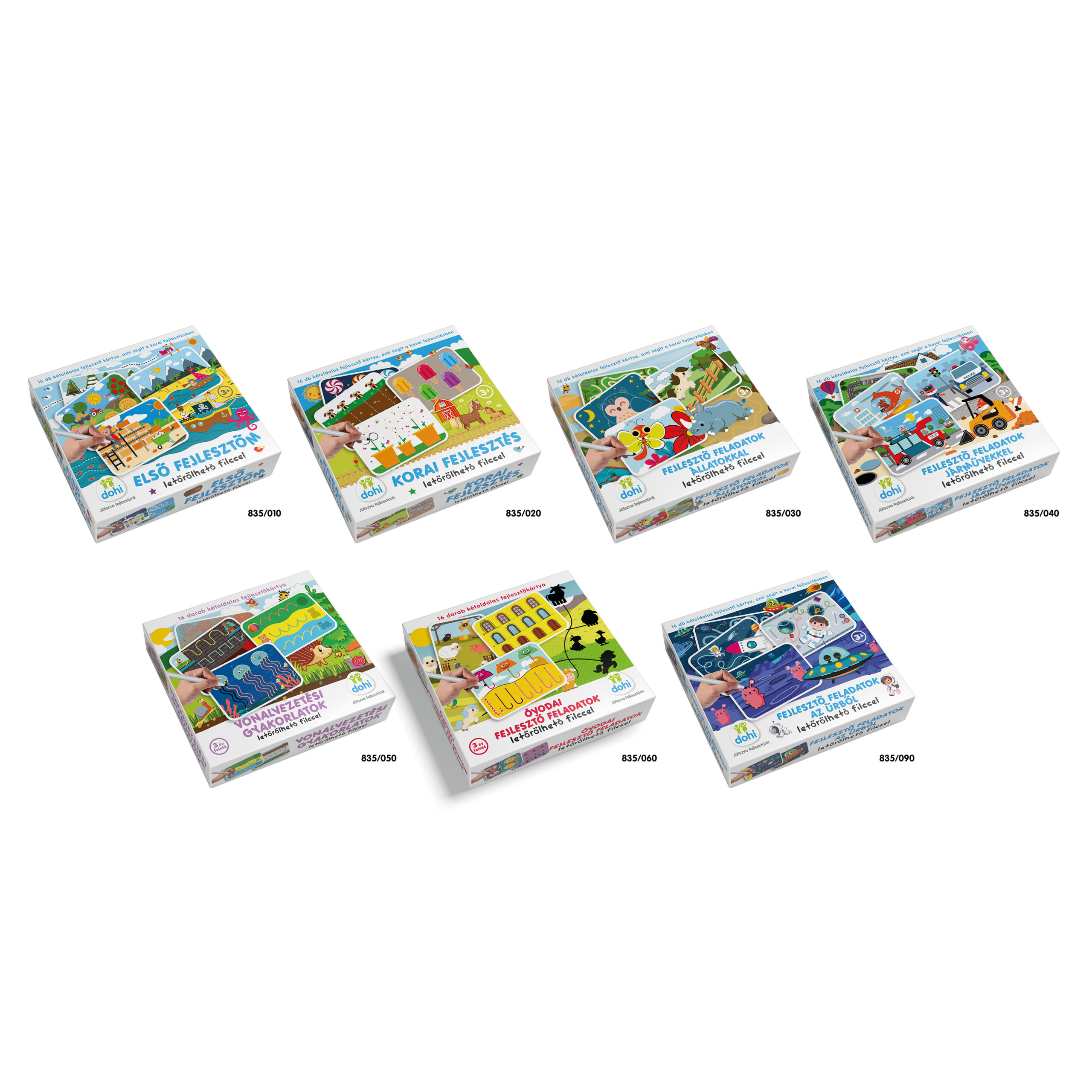 835_000 Letörölhető fejlesztő kártyák mix small